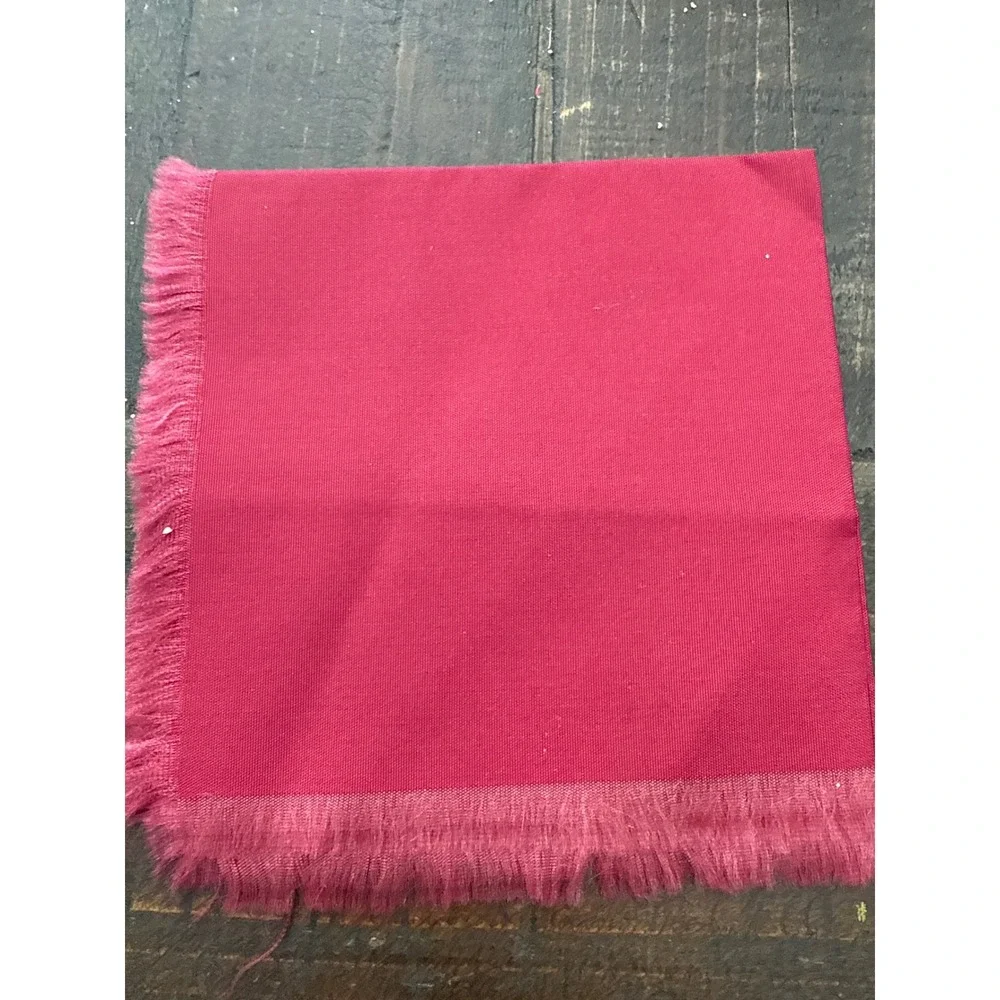 Vintage Christmas Handkerchief Napkin Cloth‎ Fringed Dear Mother Iceland Noted